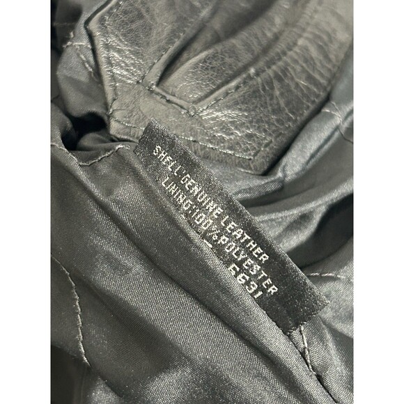 Vtg. WILSONS BLACK LEATHER Motorcycle Jacket SMALL MEN Large Women PUNK Rock 80s - Picture 15 of 16